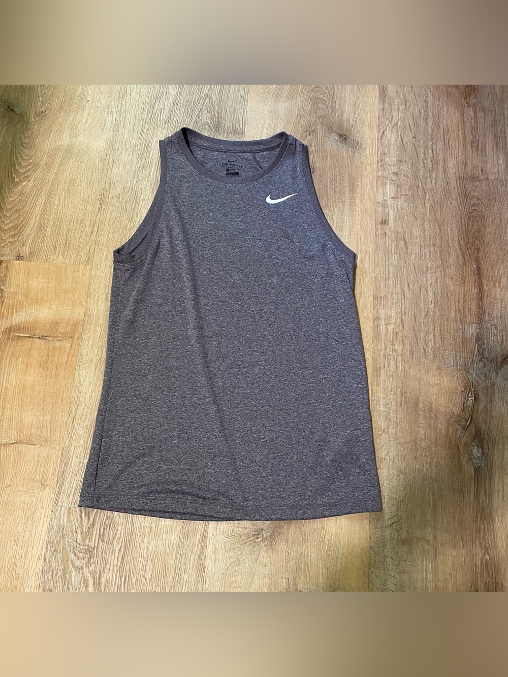 Women’s Nike muscle tank, purple heather color